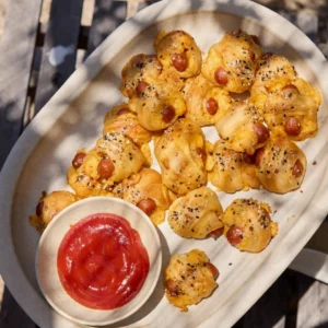 Cheddar Wrapped Pigs in a Blanket