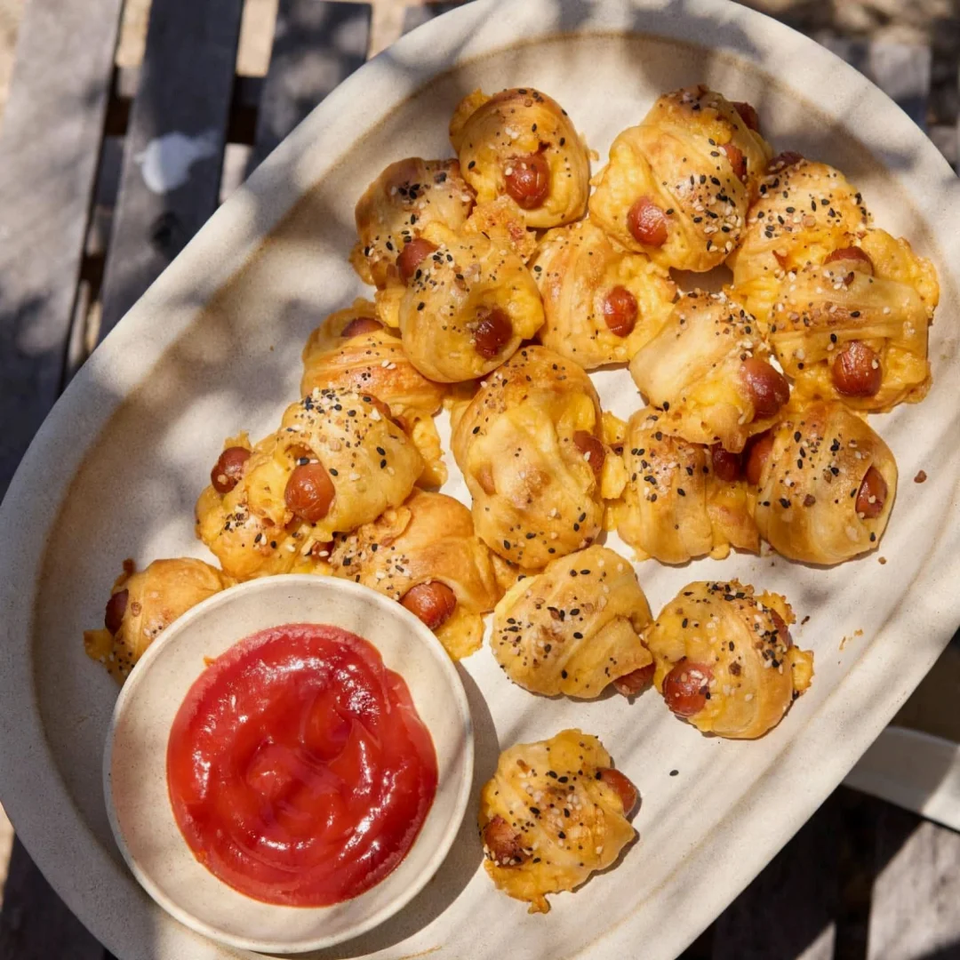 Cheddar Wrapped Pigs in a Blanket