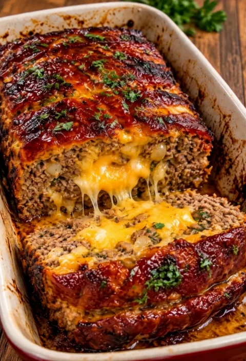 Cheese-Stuffed Meatloaf