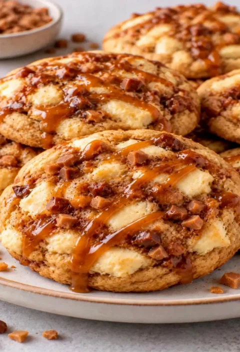 Cheesecake Toffee Cookies