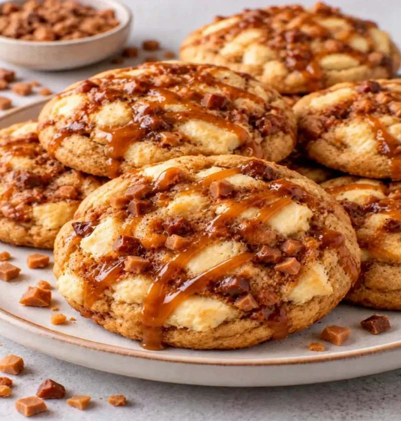 Cheesecake Toffee Cookies