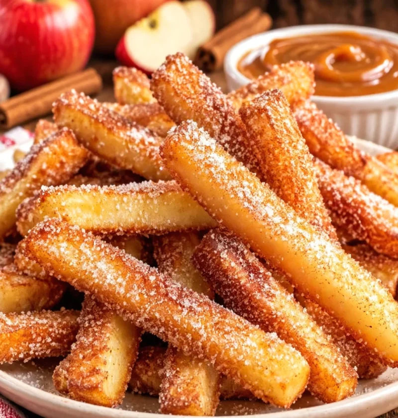 Cinnamon sugar apple fries