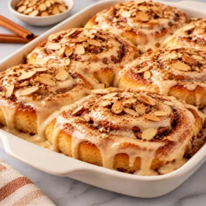 Creamy Almond Cinnamon Rolls – Soft and Delicious