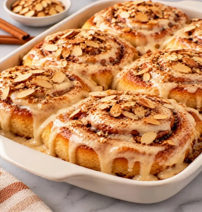 Creamy Almond Cinnamon Rolls