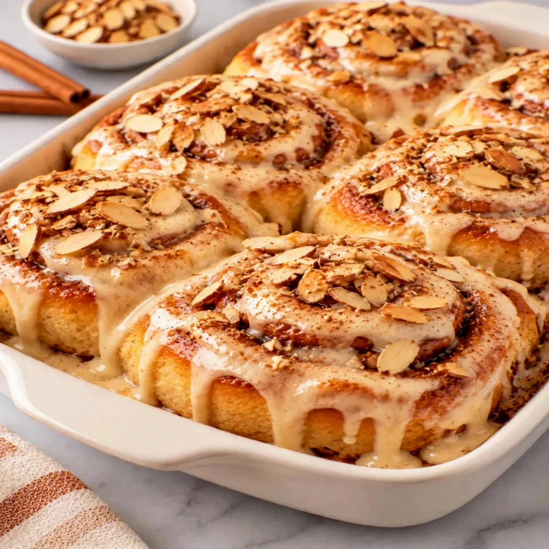 Creamy Almond Cinnamon Rolls