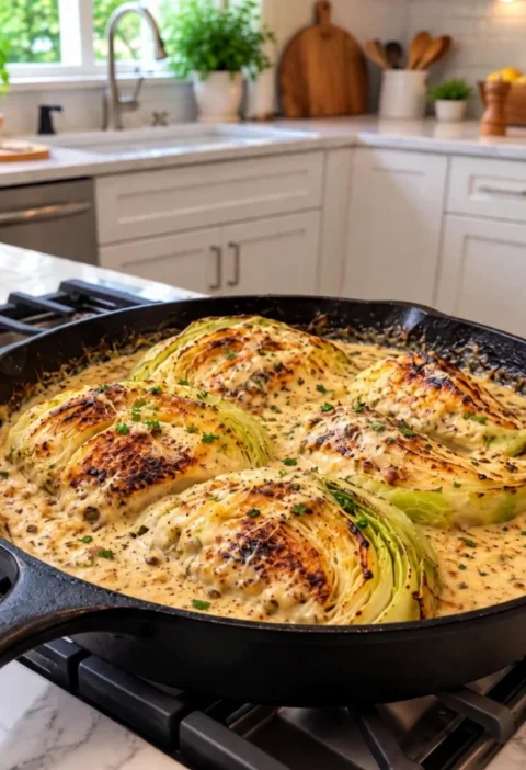 Creamy Garlic Butter Cabbage