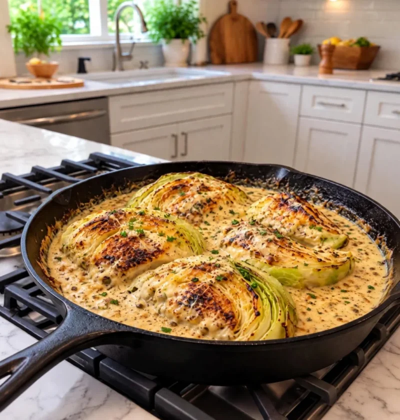 Creamy Garlic Butter Cabbage