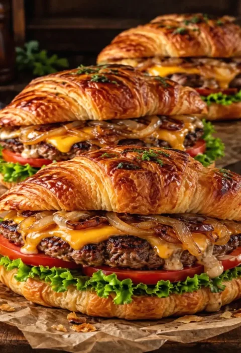 croissant smash burgers