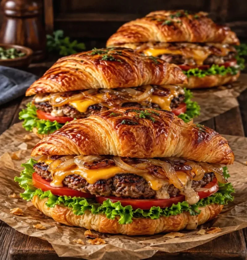 croissant smash burgers