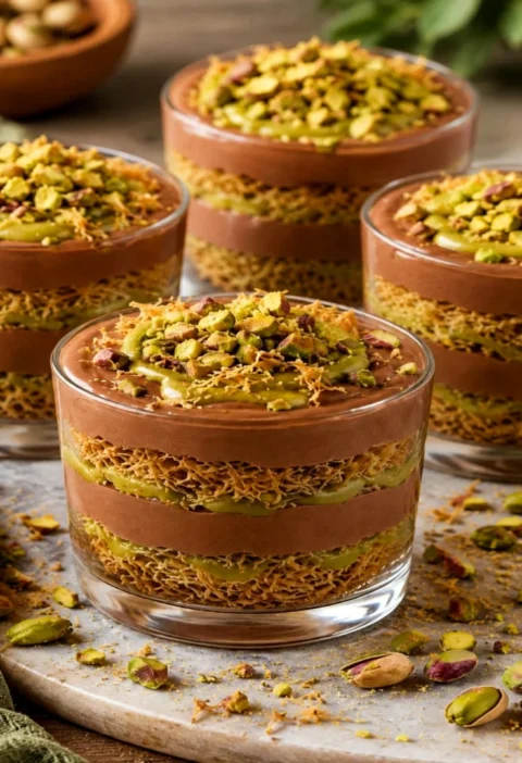 Dubai Chocolate Pistachio Cups