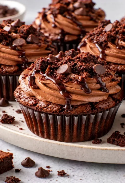 Easy Brownie Cupcakes