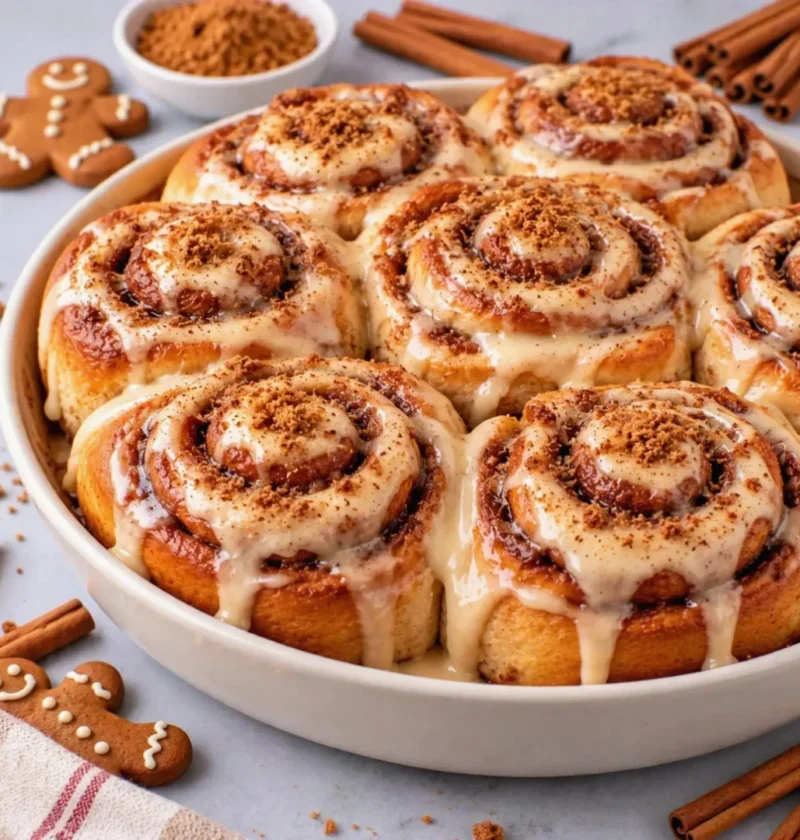 Easy Gingerbread Cinnamon Rolls