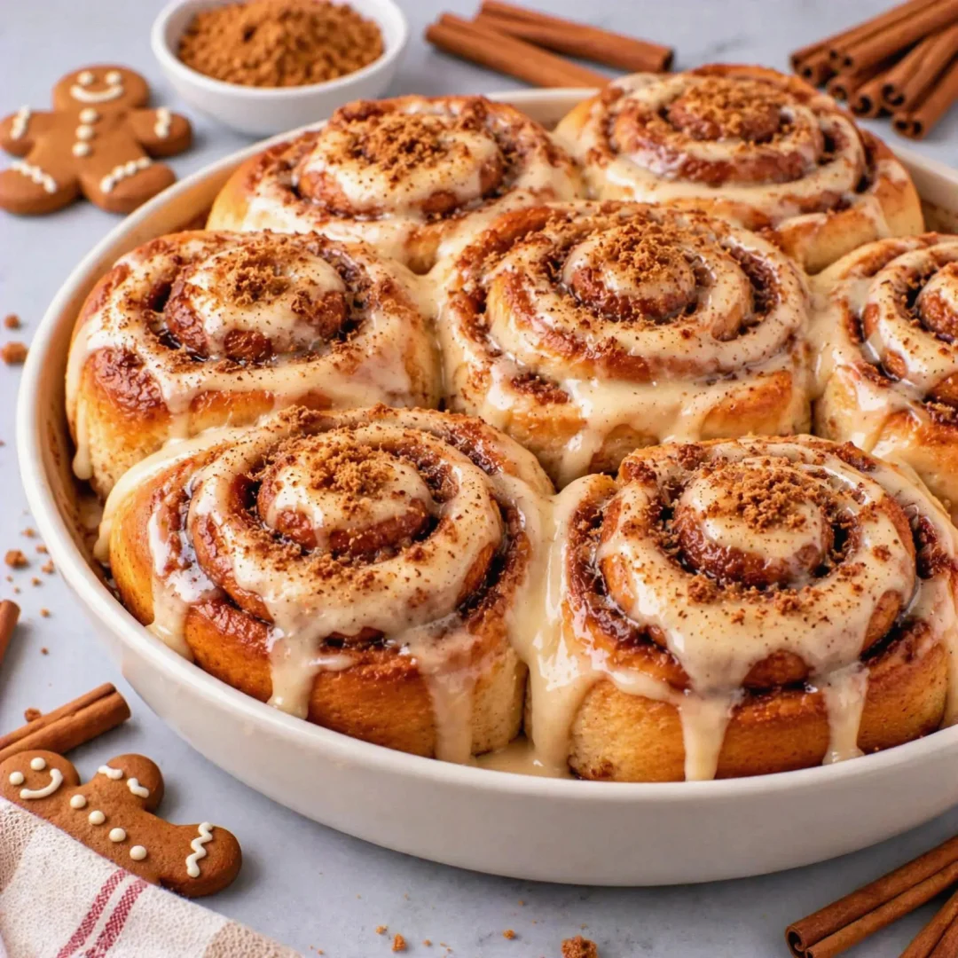 Easy Gingerbread Cinnamon Rolls
