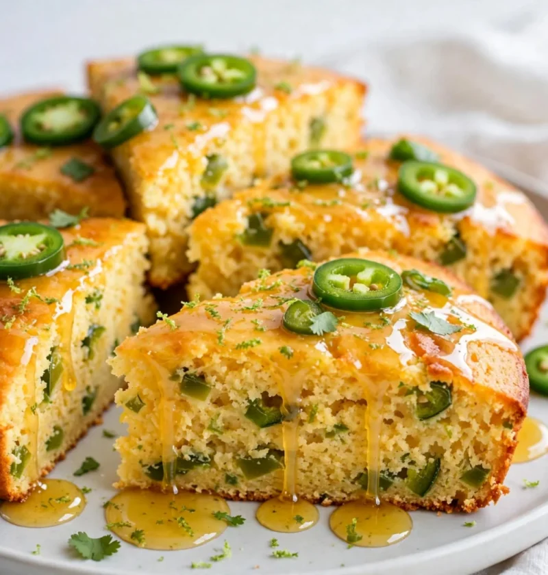 Jalapeño Cornbread with Lime Honey Glaze