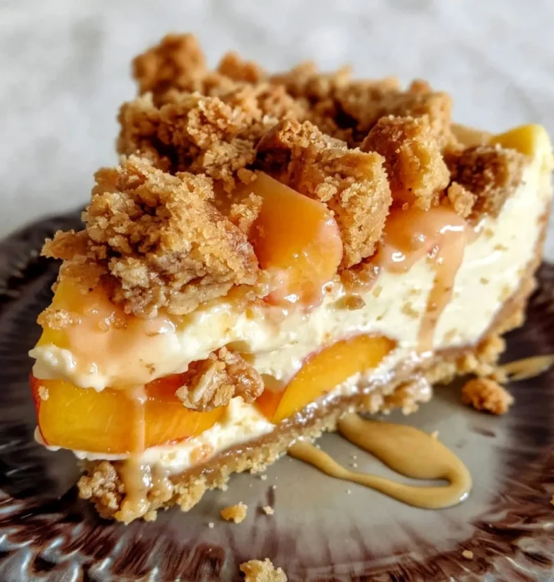 Peach Crumb Cheesecake Delight