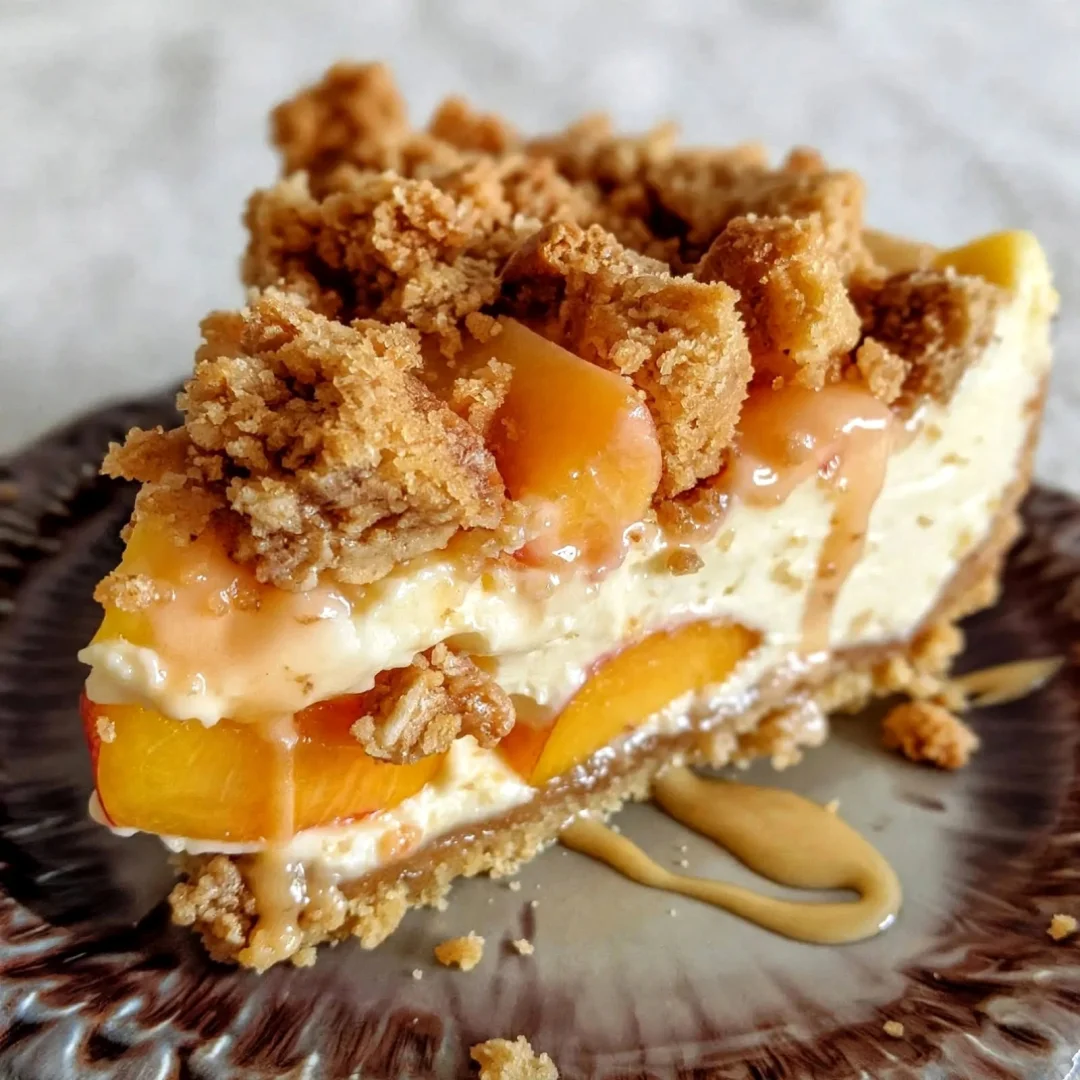 Peach Crumb Cheesecake Delight