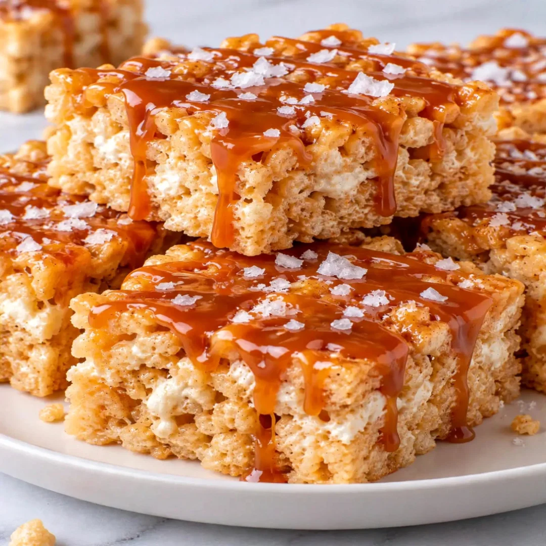 Salted Caramel Rice Krispie Treats
