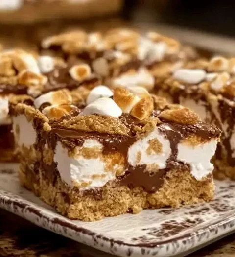Toasted Marshmallow S'mores Bars