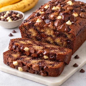 Triple Chocolate Banana Bread – Moist and Rich