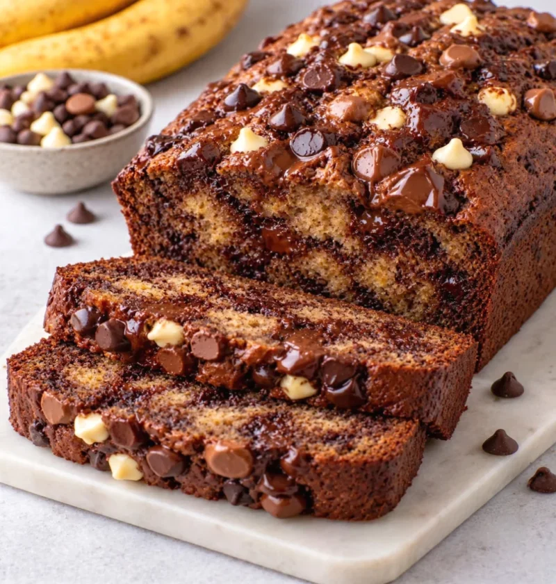 Triple Chocolate Banana Bread